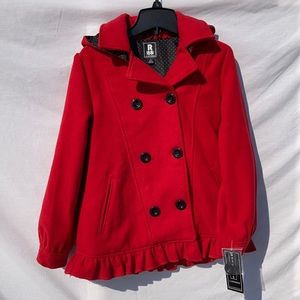 S.Rothschild Girls Rothschild Red Pea Coat | Color: Red | Size: 14